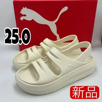 새상품 푸마 플래터 샌들 스포츠 샌들 일체형 통굽 25.0