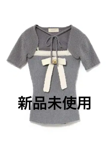 andmary Bicolor ribbon tops white
