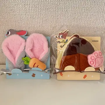 Disney MINISO 주토피아 귀 클립 주디&닉 2개 세트