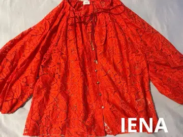 [새상품급] IENA 레이스 블라우스 오렌지