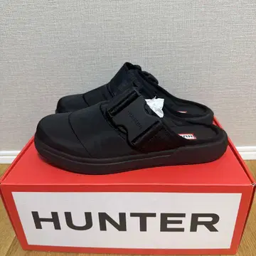새상품 HUNTER 헌터 샌들 뮬 블랙 25cm