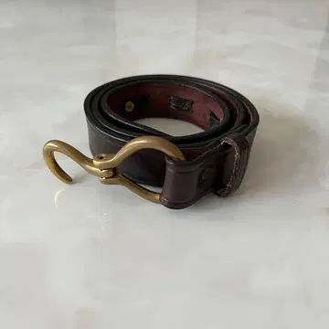 TORY LEATHER 가죽 벨트 브라운 골드 32