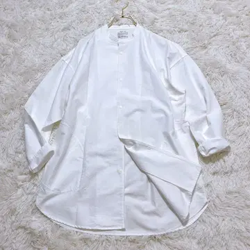 [ MUJI LABO ] 스탠드 카라 셔츠 화이트 XXS-XS 무료배송