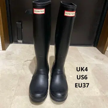 헌터 레인부츠 EU37 블랙