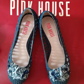 미사용 PINKHOUSE 새틴 리본 신발 L 사이즈