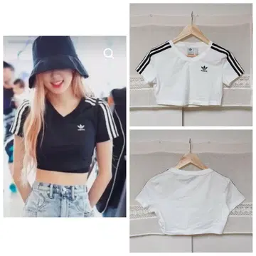 adidas 아디다스 숏 기장 크롭 기장 상의 반팔