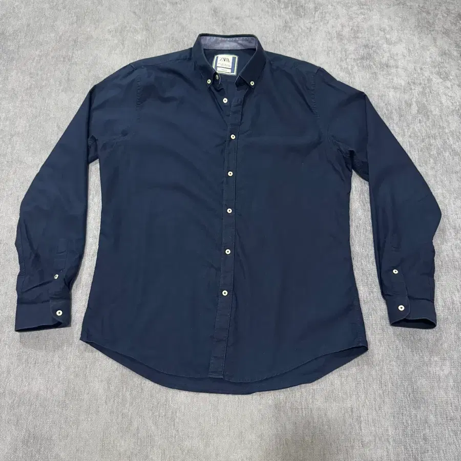 L ZARA 남성 셔츠 네이비