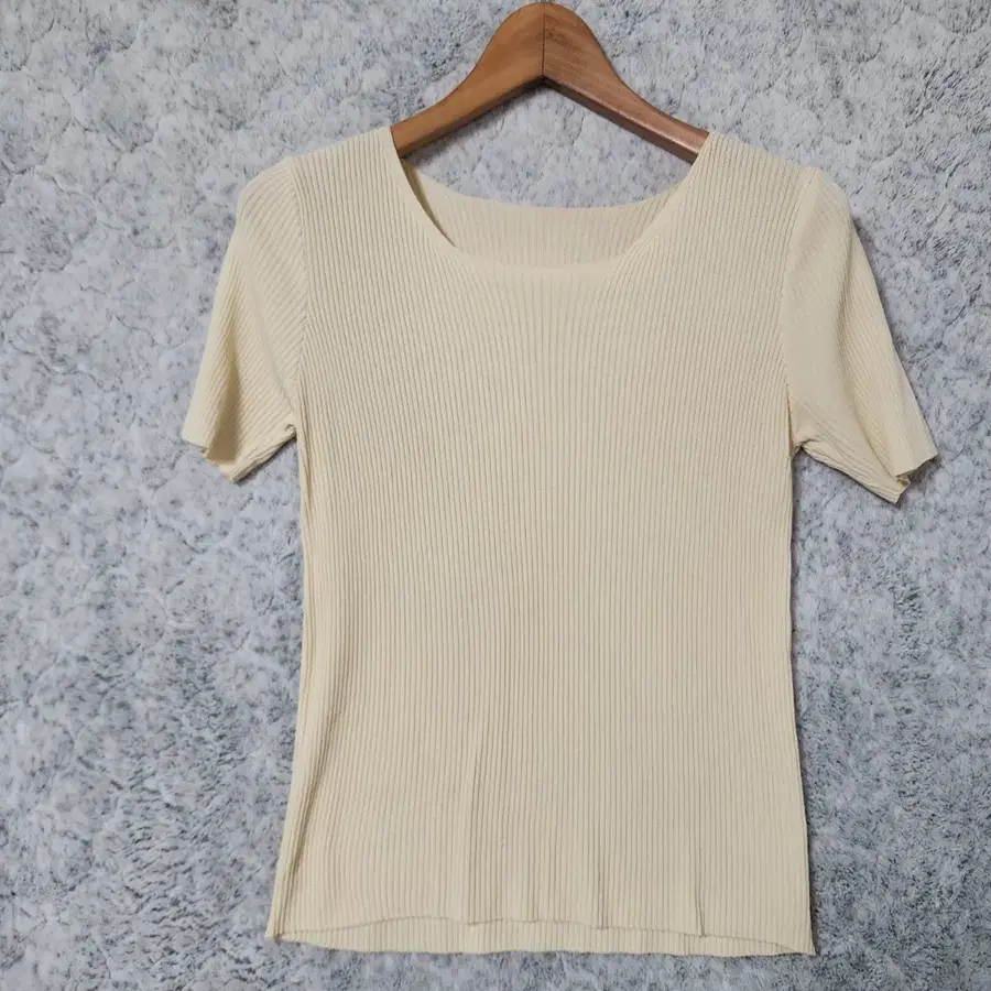 199C [F] 골지 니트 반팔 티셔츠