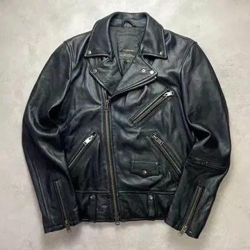새상품급 잭 로즈 더블 라이더 자켓 램스킨 양가죽 블랙 4 L