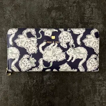 PAUL&JOE ACCESSORIES 라운드 지퍼 장지갑 네이비