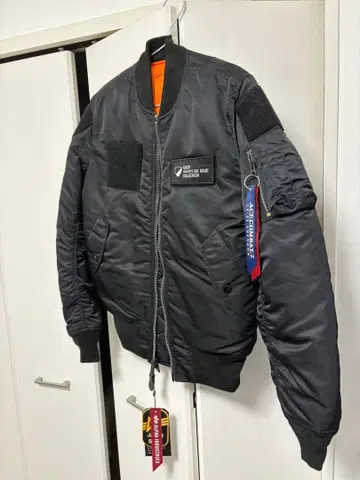 ALPHA x ACE COMBAT 7 콜라보 MA-1 블랙 S size