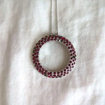 서클 모티브 목걸이 레드스톤