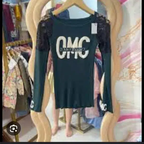 그린 시스루 니트