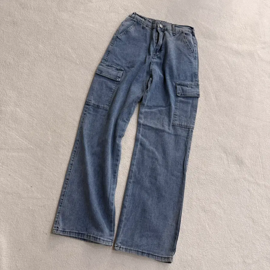 실측확인 빈티지 데님 카고 바지 0714G