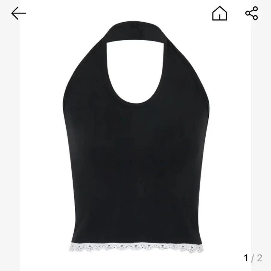 시월107 halter sleeveless black