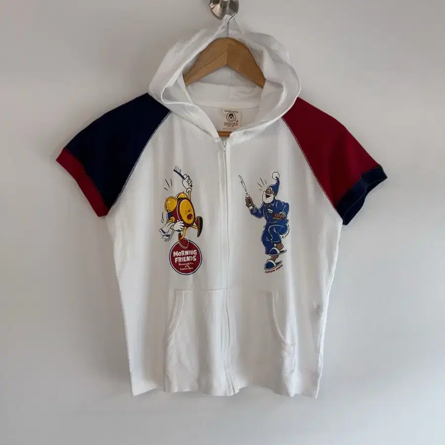 캡틴산타 90s japan 빈티지 그래픽 하프 후드집업