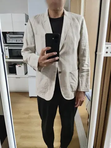 [무인양품] 남성용 L 린넨 자켓 생지 린넨 100%