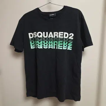 DSQUARED2 로고 프린트 T셔츠 블랙 L