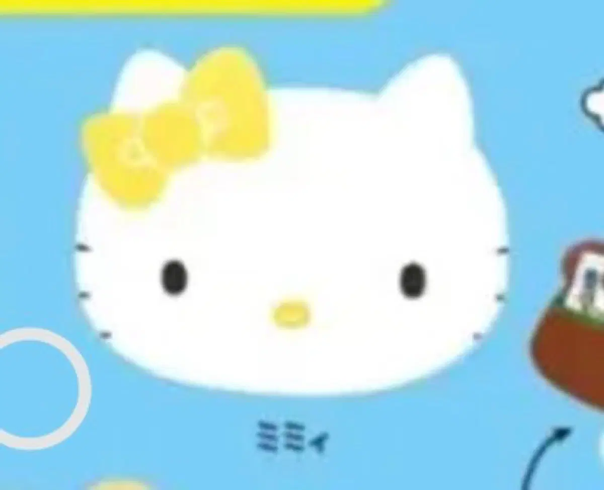 산리오 헬로키티 나카요시 후와후와 페이스 파우치 가챠