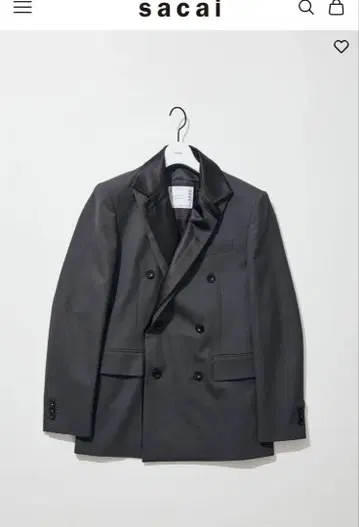 sacai 더블 브레스트 테일러드 자켓
