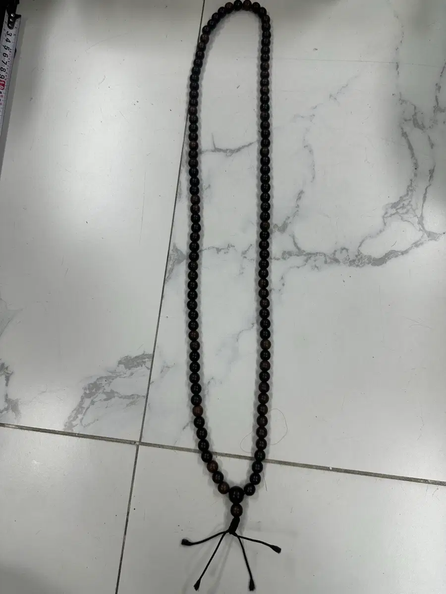상태좋은 빈티지 천연 흑원목 108 염주 롱 목걸이 11.4mm 판매