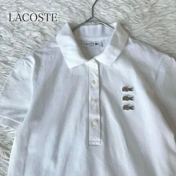 LACOSTE 피케 셔츠 트리플 악어 슬림핏 화이트
