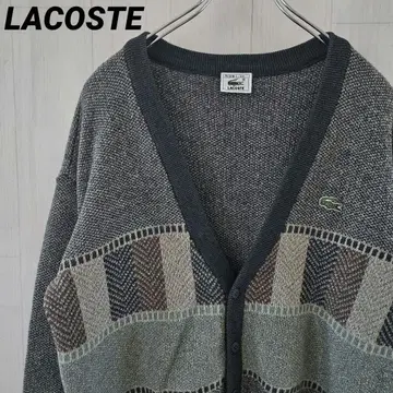 라코스테 LACOSTE 가디건 L 자수 차콜 그레이 0007