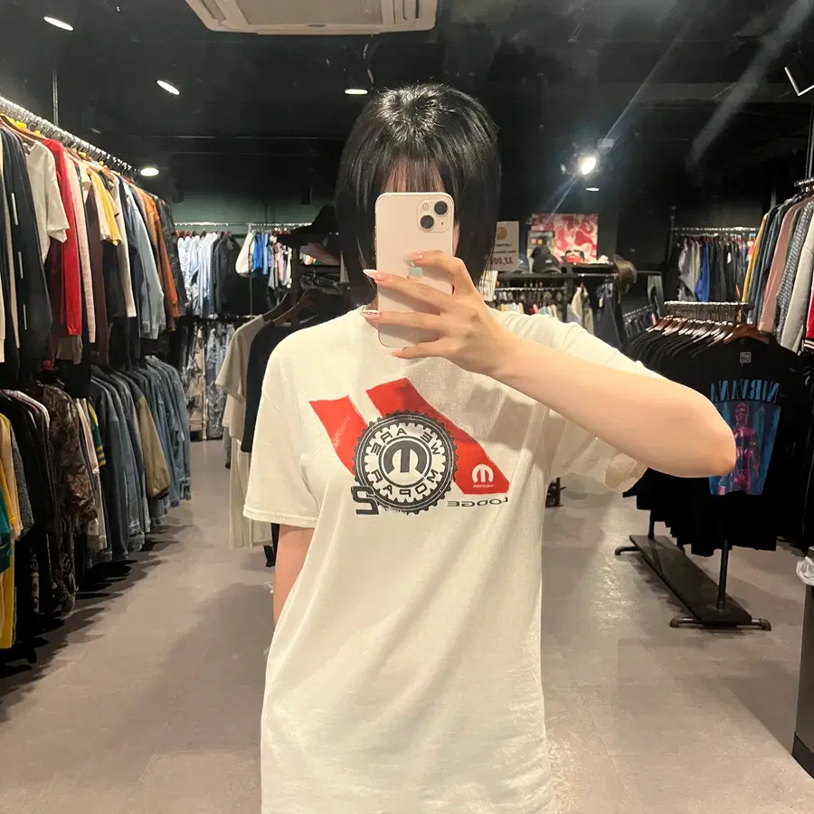 (837)  VTG 빈티지 레터링 프린팅 반팔 티셔츠