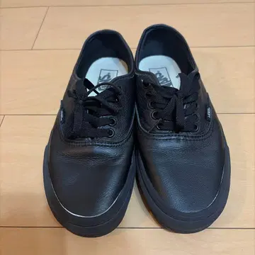 VANS authentic 가죽 스니커즈 블랙