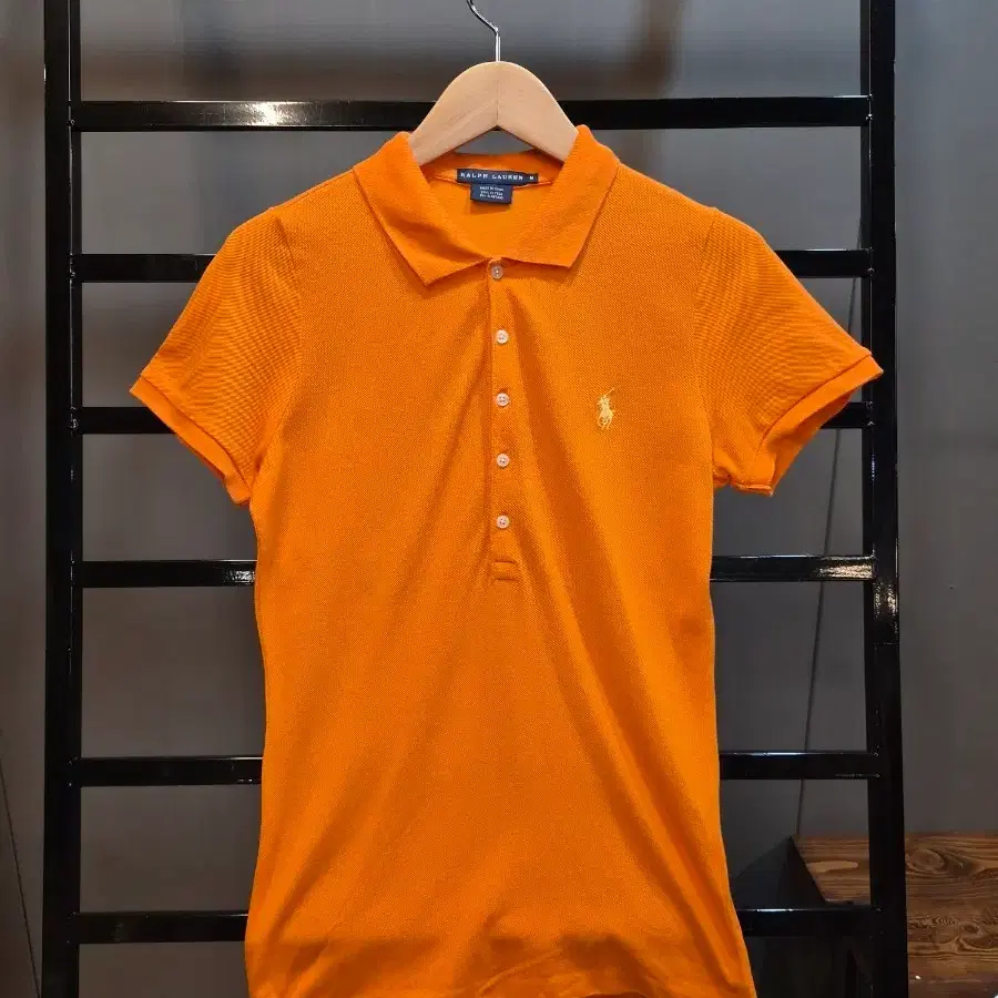 [M] 랄프로렌 RALPH LAUREN 오렌지 카라 폴로 셔츠 4.5