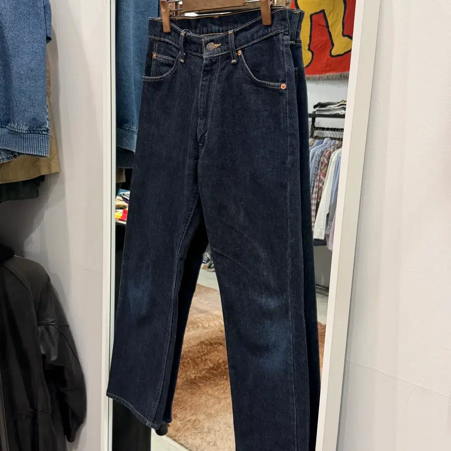 00s Levis 리바이스 607 오렌지탭 인디고 데님 팬츠 (31)