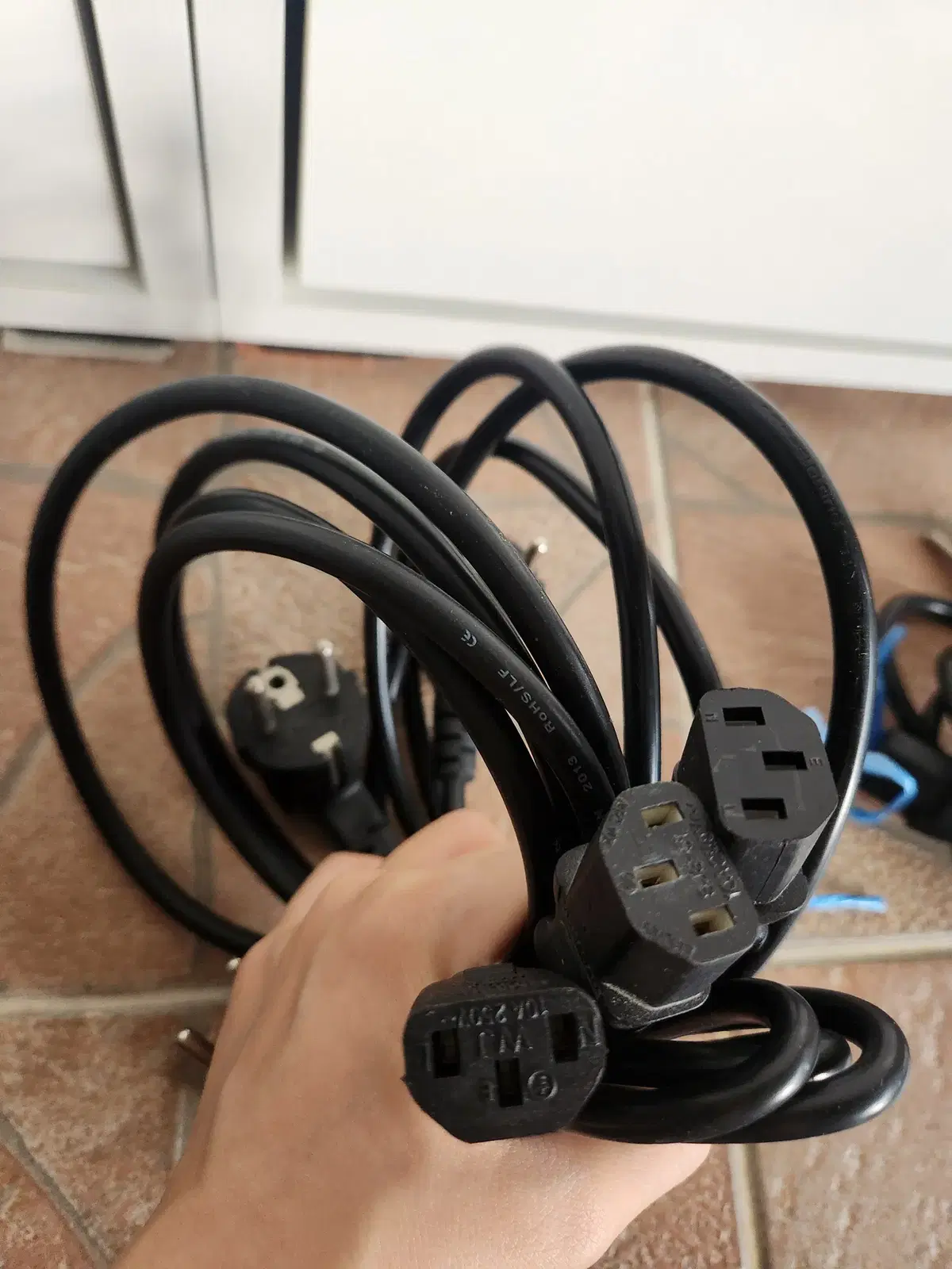 파워 케이블 10a 250v 3개 일괄