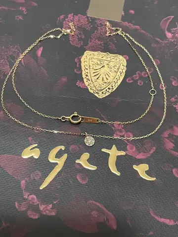 아가트 agete K10 샹들리에 다이아 목걸이
