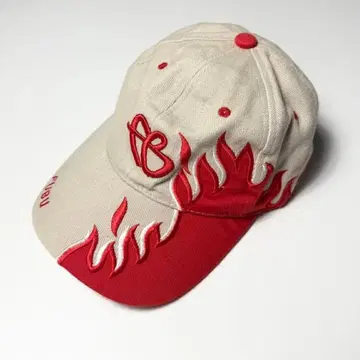 90s 00s FUBU 후부 파이어 패턴 캡 자수 y2k 레어