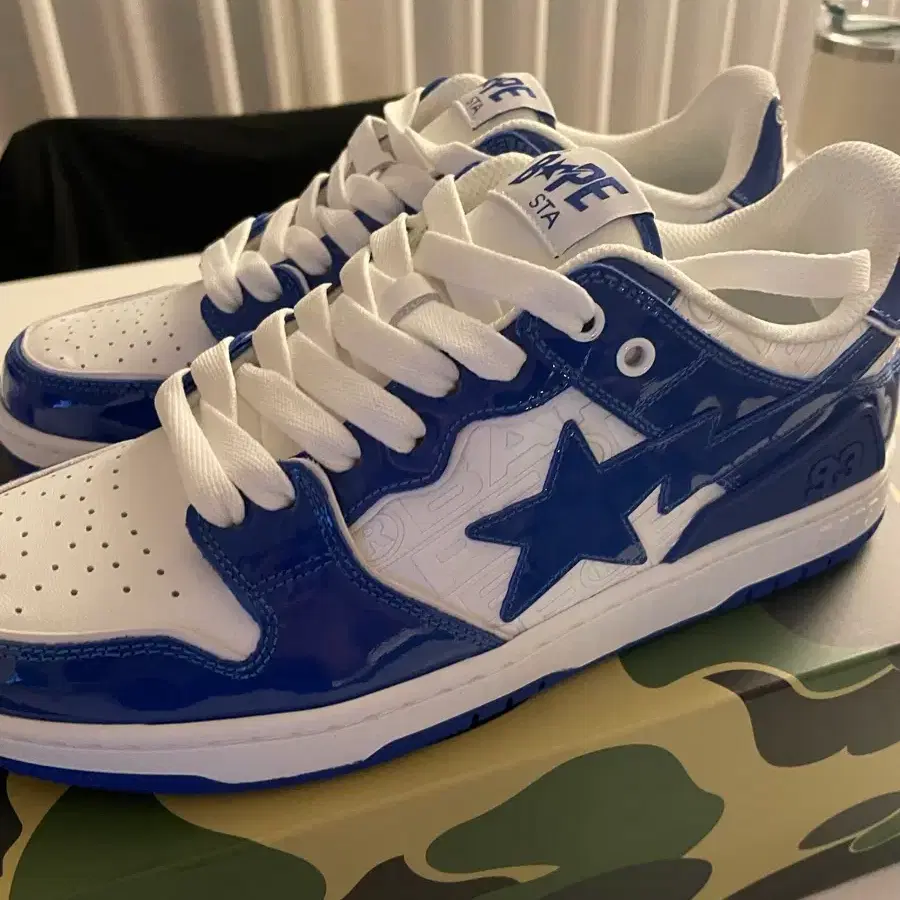 베이프스타 신발 Bape SK8 STA blue white