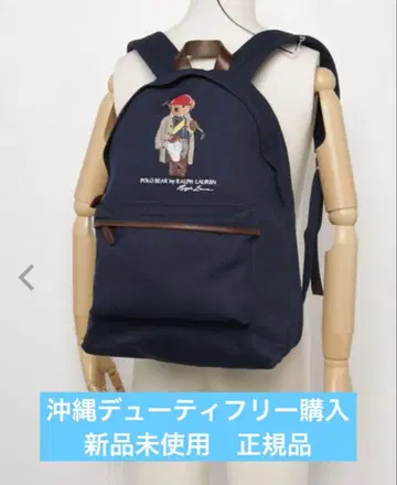 랄프 로렌 데이백 백팩 Polo 베어 캔버스 백팩