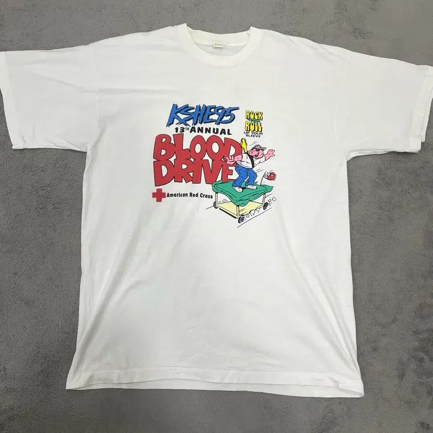 90s 스크린 스타 KSHE 95 락앤롤 티셔츠 (XL)