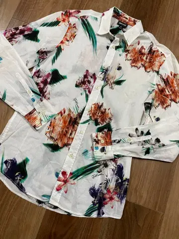 just cavalli 올 패턴 플라워 셔츠