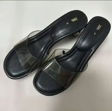 ZARA 클리어 힐 37 24.0cm 롱 레그 메이 샌들