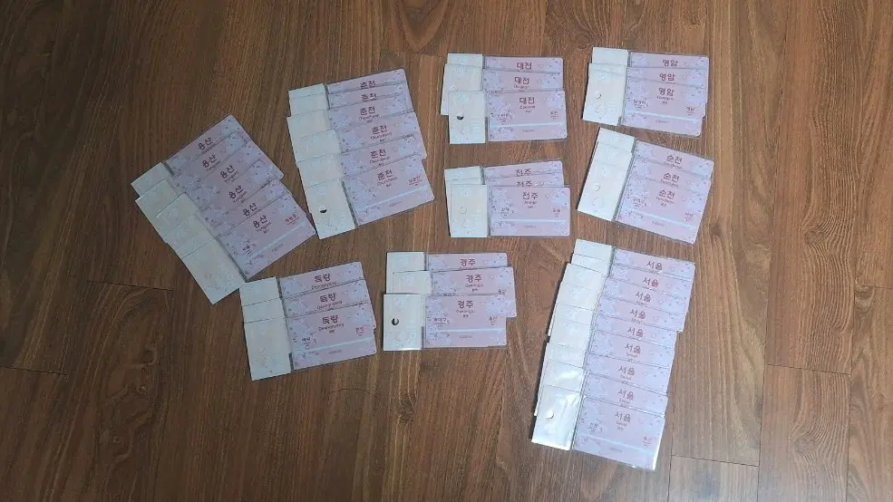 레일플러스 한정판 벚꽃역명판 교통카드