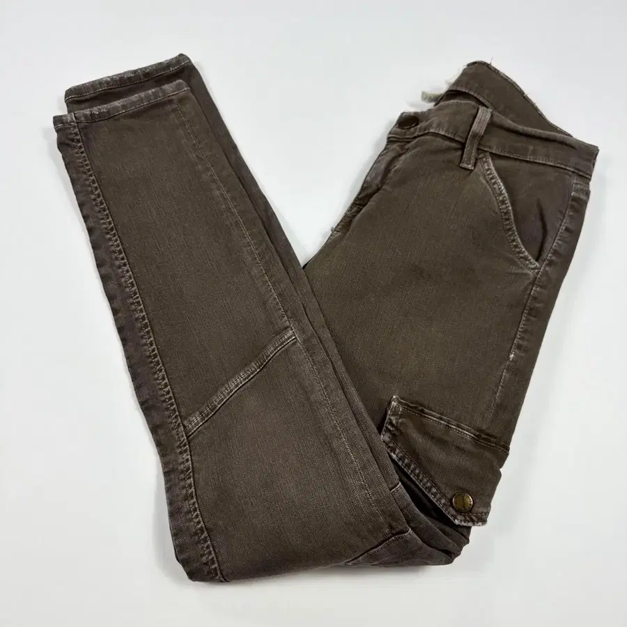 (26) VTG 빈티지 여성 슬림핏 카고팬츠 카키