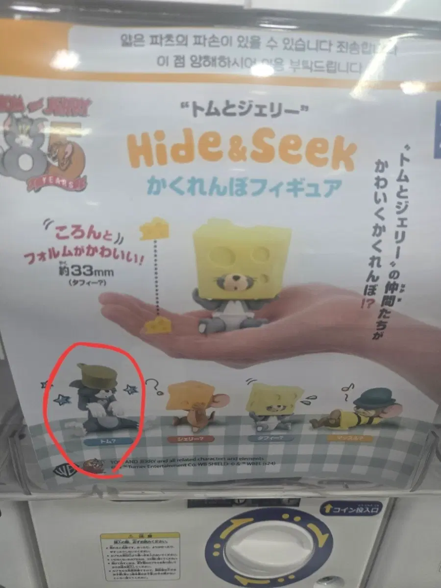 (미개봉)톰과제리 숨바꼭질 가챠 톰가챠판매