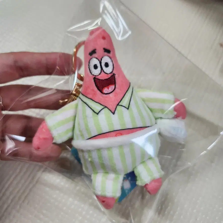 스펀지밥 뚱이 파자마 키링 새상품