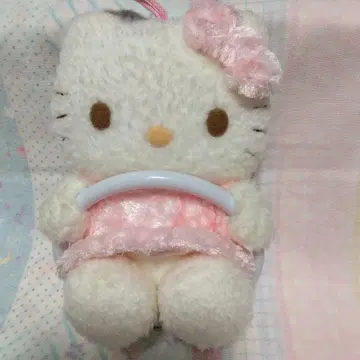헬로키티 봉제인형 타월 홀더 핑크