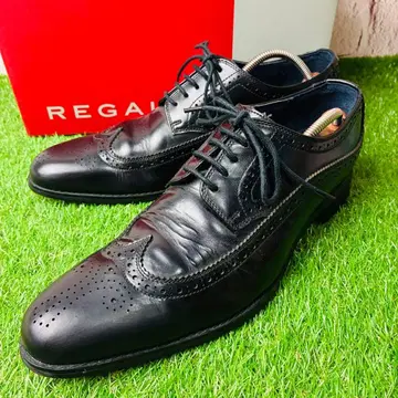 [ 컨디션 최상 ] REGAL 가죽 신발 외날개 윙 칩 롱 노즈 25.5
