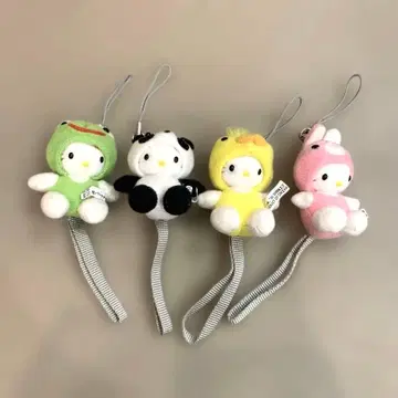 키티 인형옷 스트랩 키링 개구리 토끼 병아리 팬더