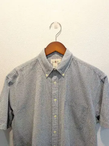 새상품급 90s J.CREW 반팔 셔츠 시어서커 깅엄 체크 쟈이안트 택