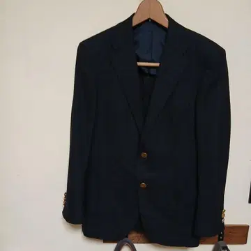UNITED ARROWS 남성용 네이비 블레이저 골드 버튼 테일러드 자켓