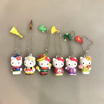 월드 키티 마스코트 키링 볼체인