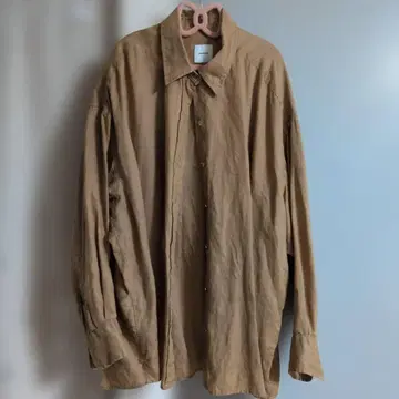 Spick & Span 린넨 빅 셔츠 긴팔 셔츠 카멜